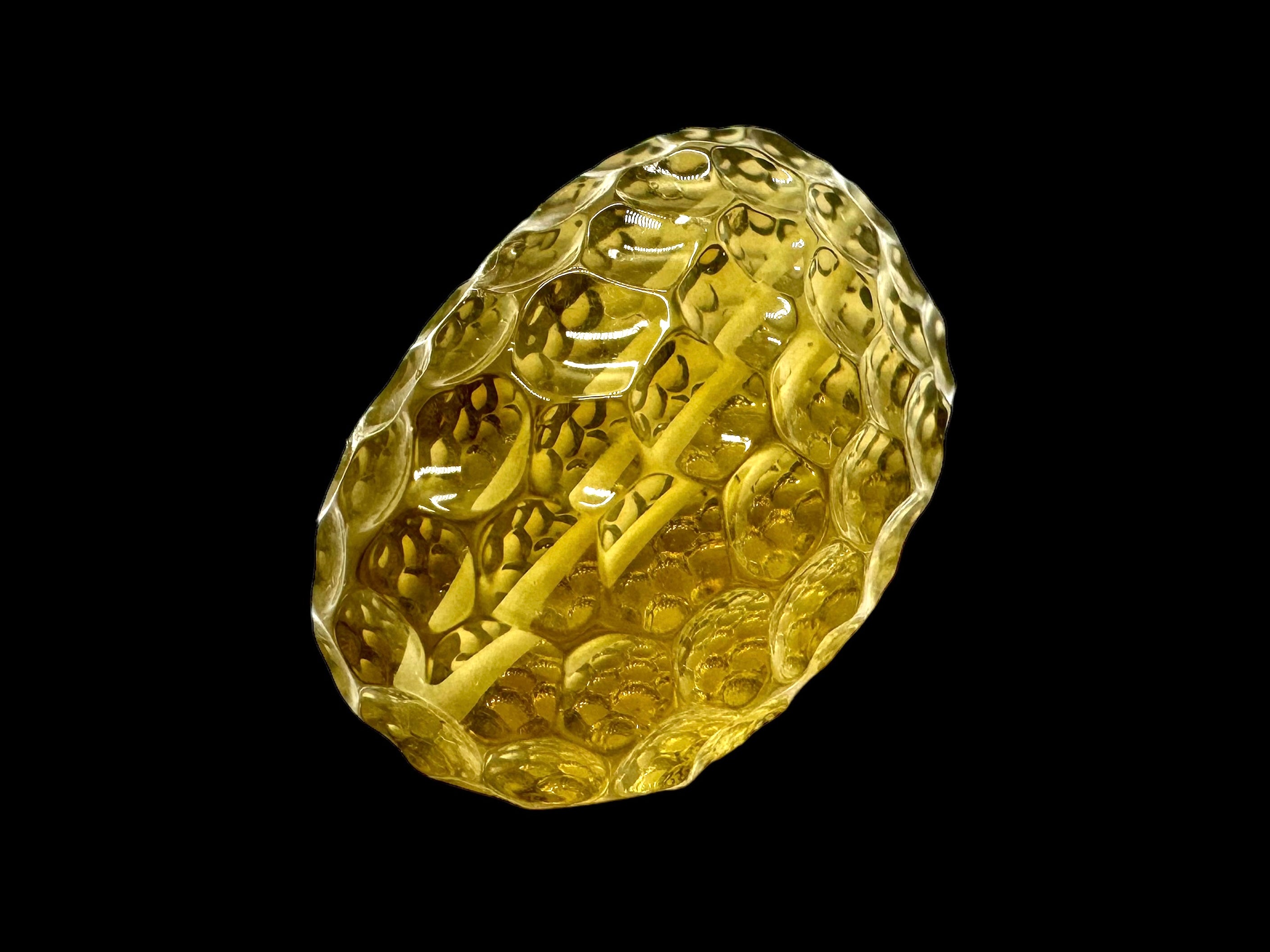 QUARTZ CITRON Sculpture fantaisie 22X15MM