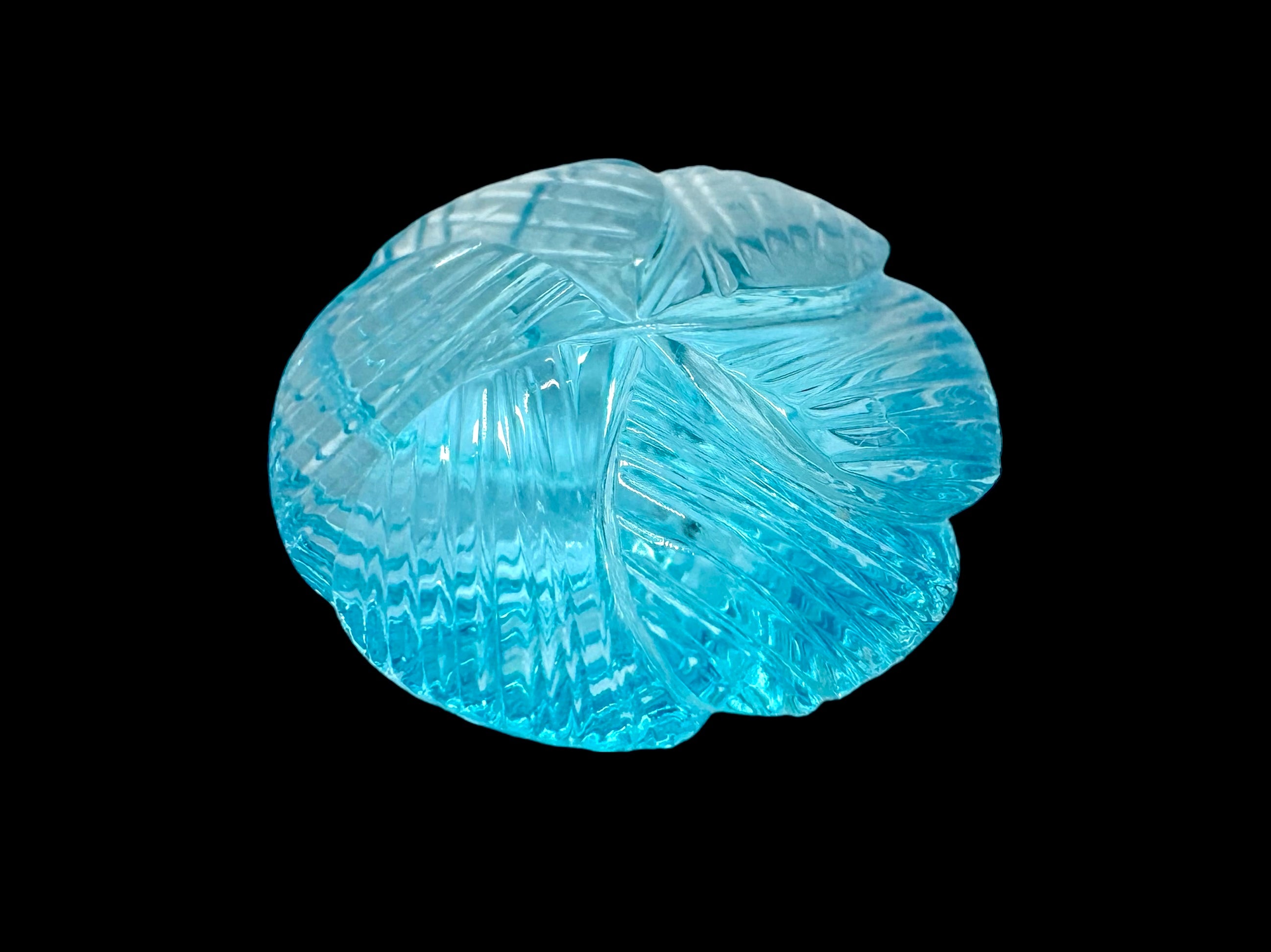 SWISS BLUE TOPAZ Fancy Carving 15X6MM | Wt- 10 ct | SKU-DG_T0003_60