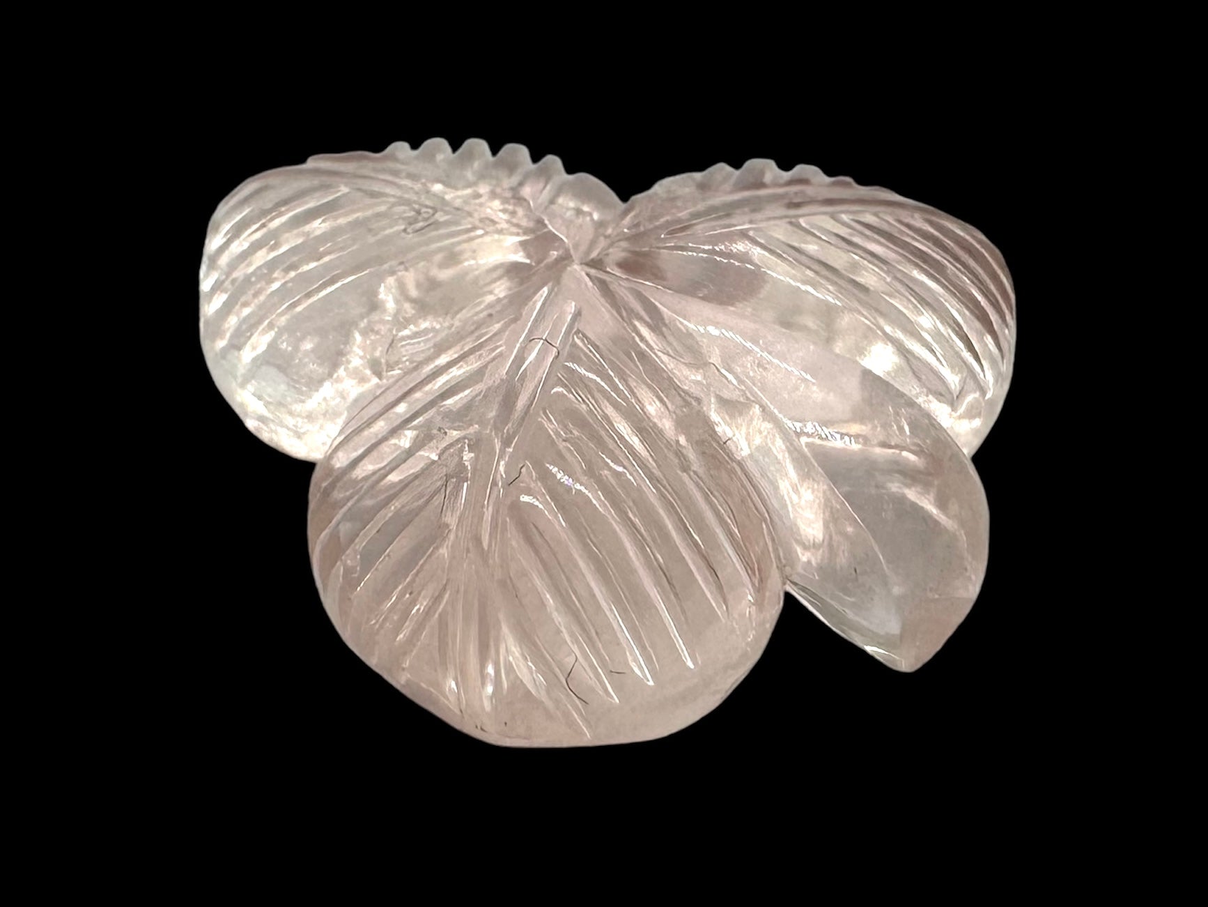 QUARTZ ROSE Sculpture fantaisie 21X17X6MM