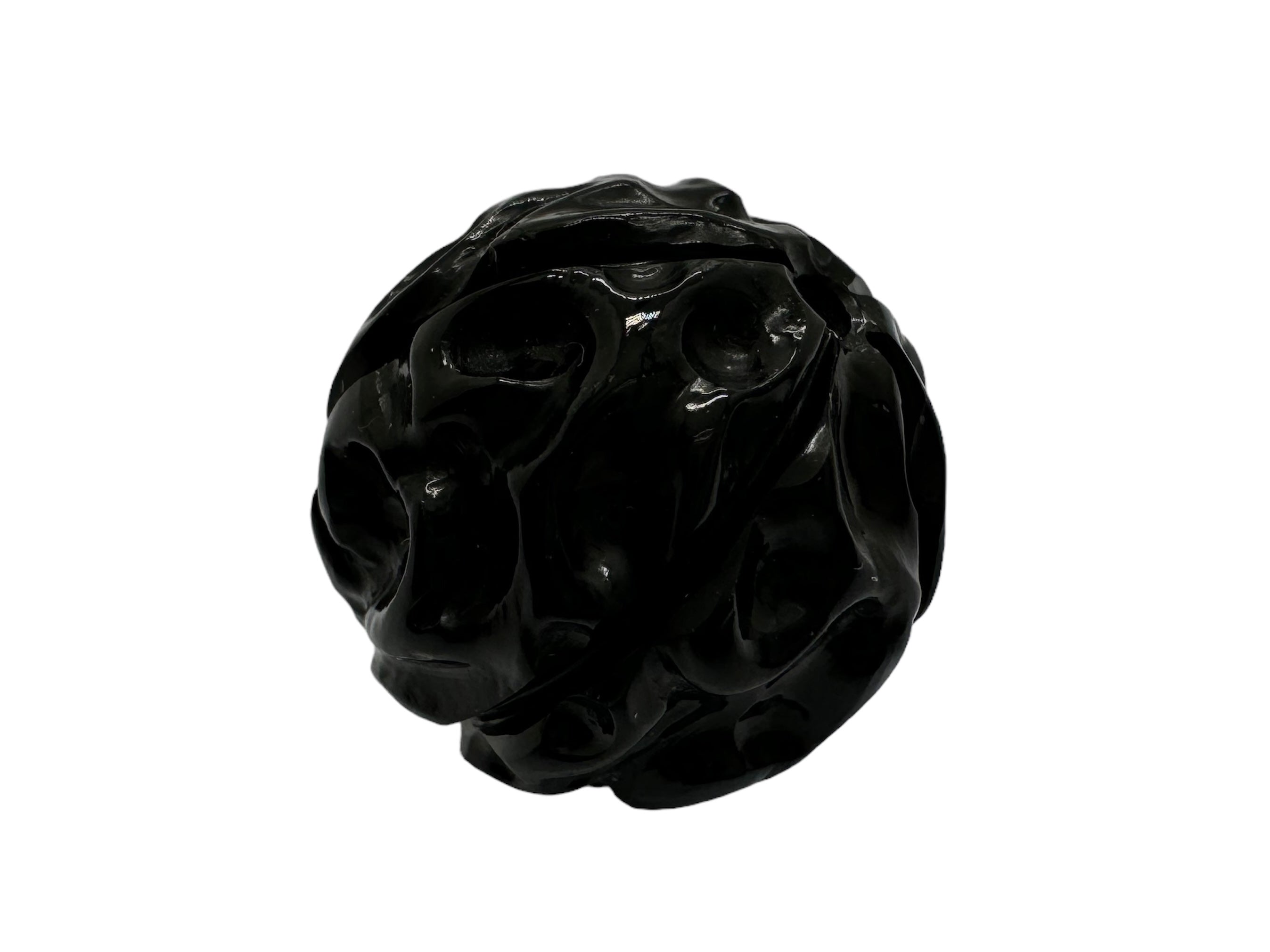 Sculpture fantaisie en onyx noir 16 x 16 mm