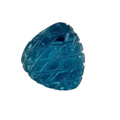 TOPAZE BLEUE SUISSE Sculpture fantaisie 11X11X11MM