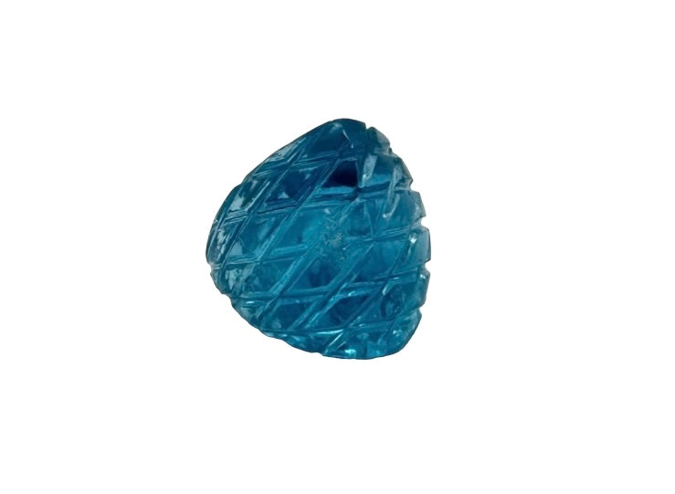 TOPAZE BLEUE SUISSE Sculpture fantaisie 11X11X11MM