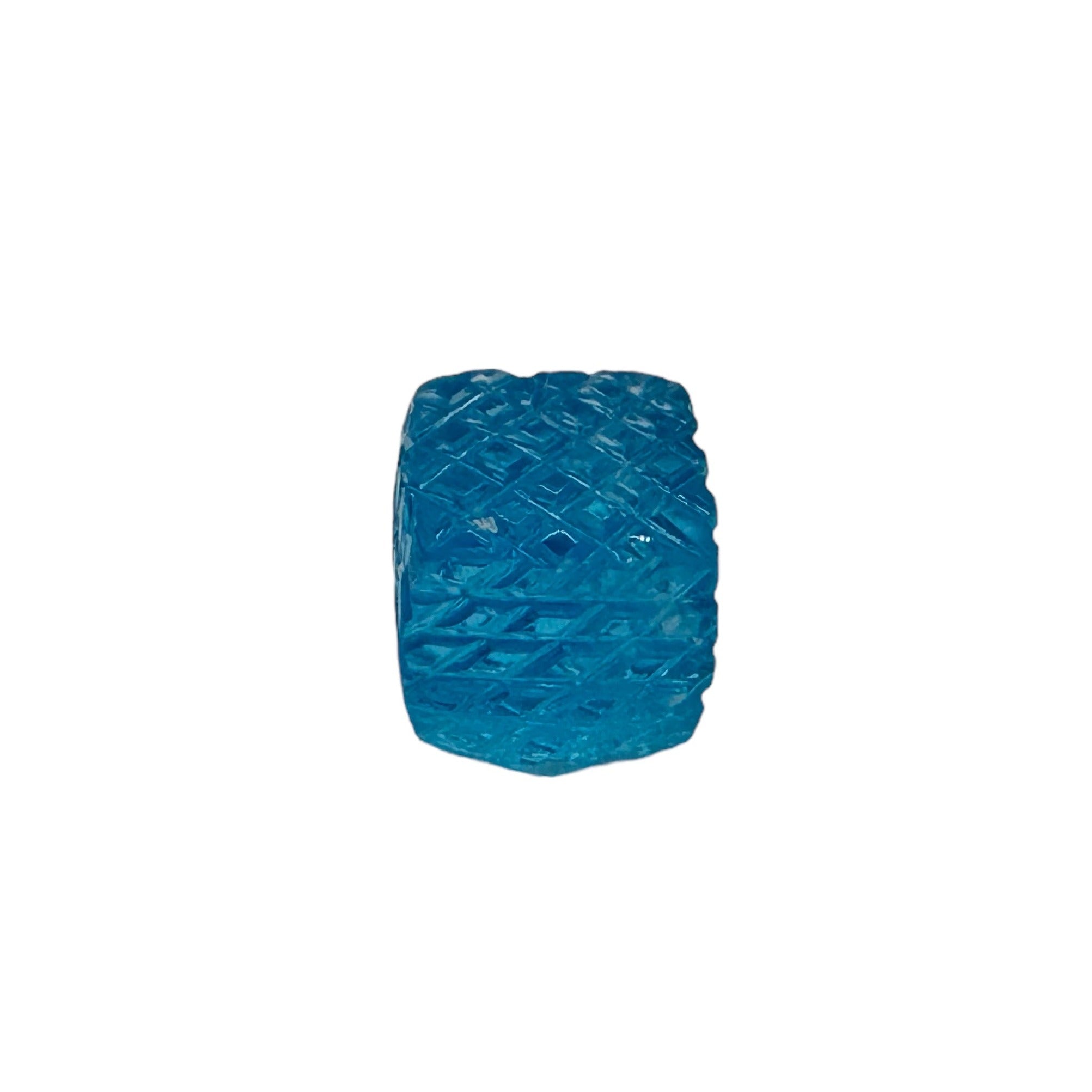 TOPAZE BLEUE SUISSE Sculpture fantaisie 8X8X8MM