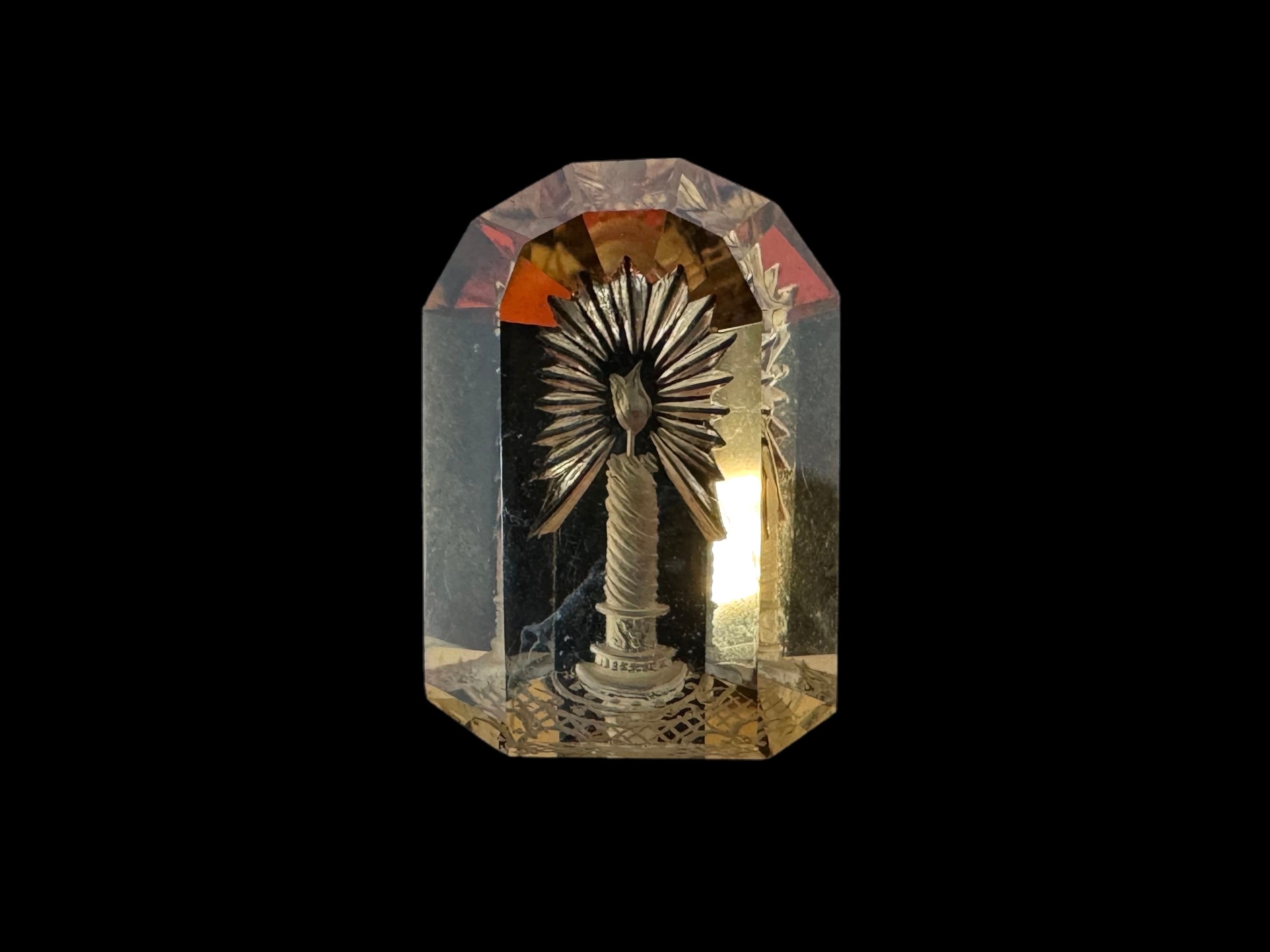 Brandy Citrine carved (Candle) cut stone 15x23x7H | Wt-21.41 Ct | SKU-DG_T0061_047