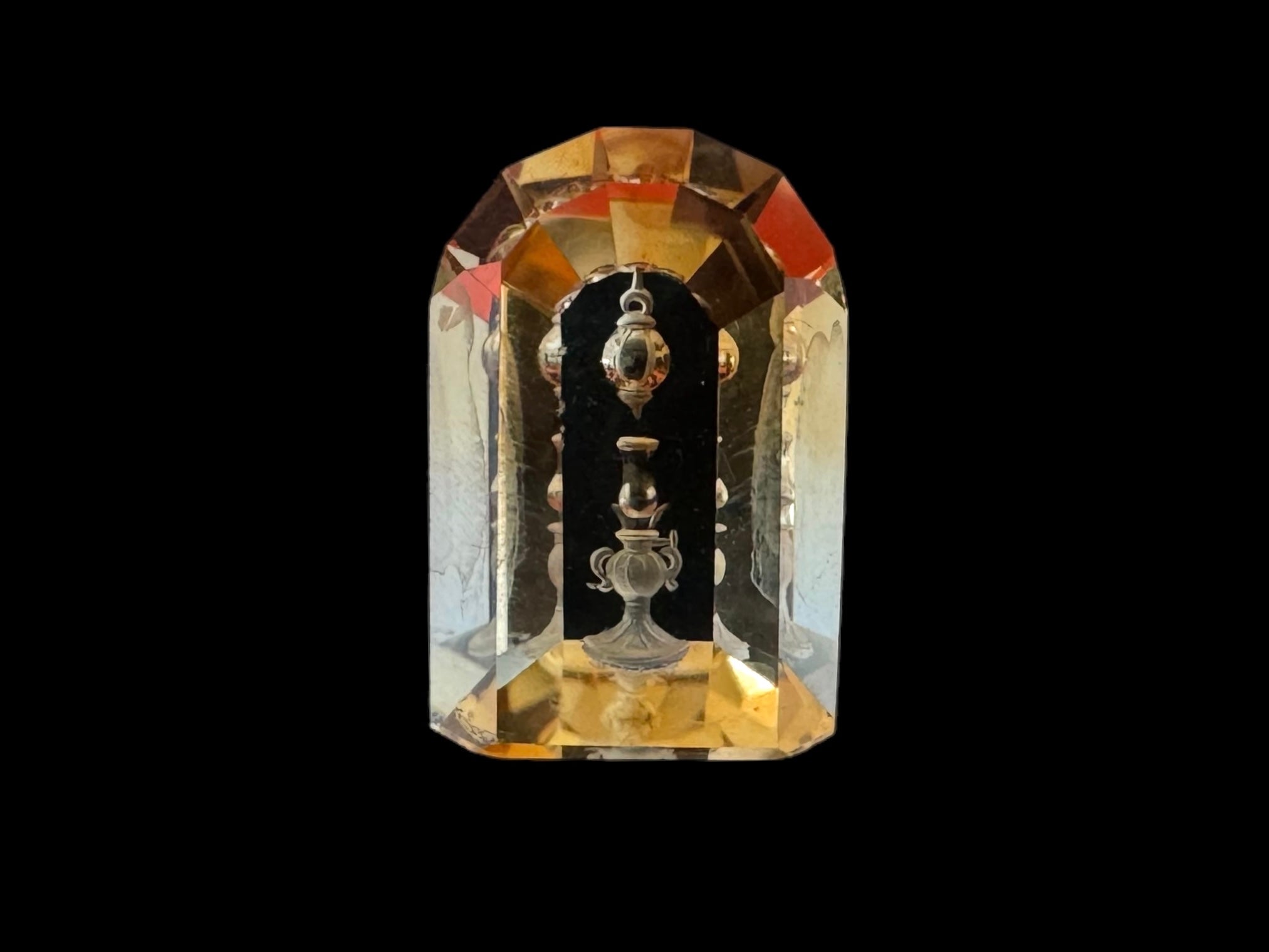 Brandy Citrine carved (Candle) cut stone 14x21x7H | Wt-18 Ct | SKU-DG_T0061_039